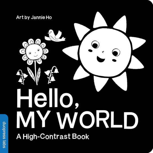 Hello, My World: A High-Contrast Board Book for Babies, Perfect for a Shower Gift (High-Contrast Books) by duopress labs, Jannie Ho
