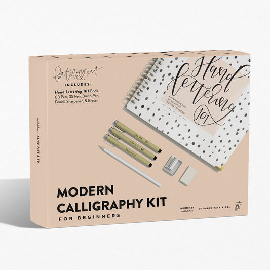 Modern Calligraphy Kit for Beginners - A Creative Craft Kit for Adults featuring Hand Lettering 101 Book, Brush Pens, Calligraphy Pens, and More (Calligraphy Practice Book Series) (Book:2)