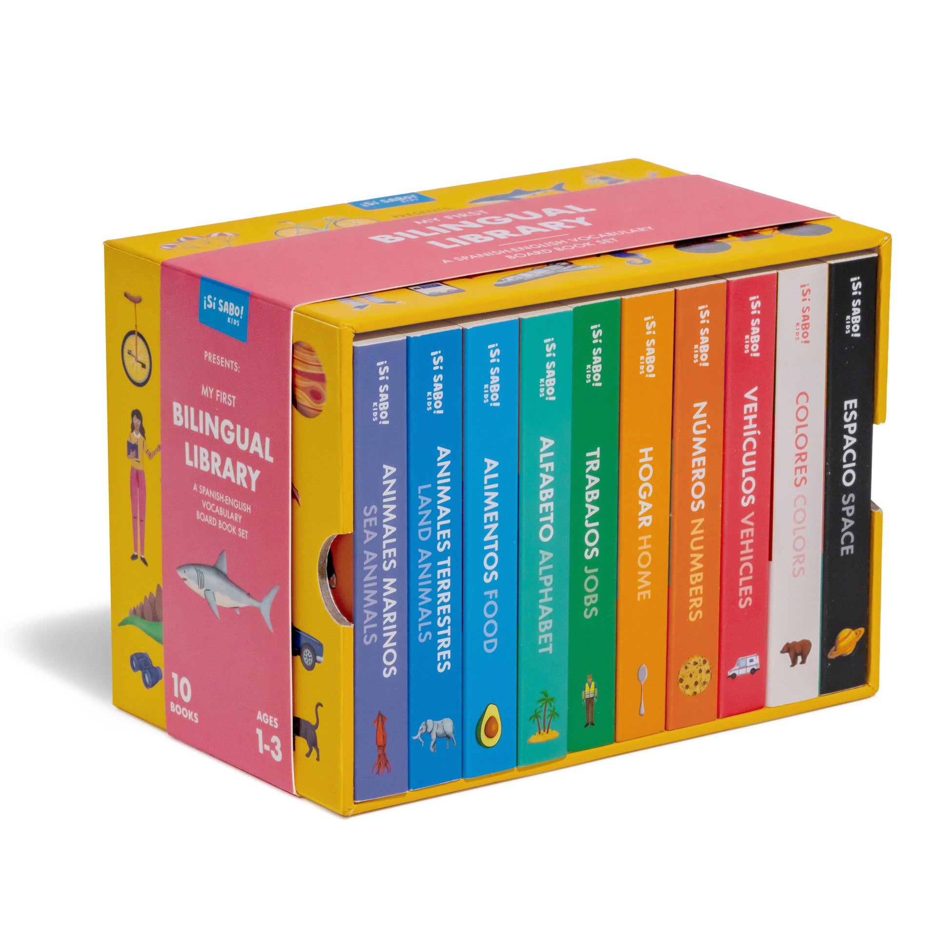 My First Bilingual Library, Mi Primera Biblioteca Bilingüe - A Spanish-English Vocabulary Board Book Set of Colors, Numbers, Animals, ABCs, and More, Una Colección De Libros de Vocabulario en Inglés y Español sobre Colores, Números, Animales, Abecedario y Más (Si Sabo Bilingual Books for Kids) (Book:2)