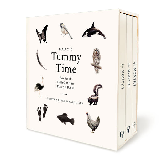 Baby's Tummy Time Book Box Set - A 3-Book Box Set of High-Contrast Art for Visual Stimulation at Tummy Time (Tabitha Paige Children's Book Series) (Book:7)