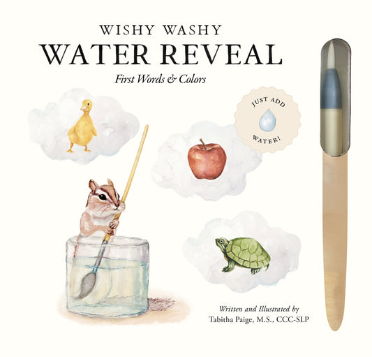 Wishy Washy (Water Reveal Edition) - A Reusable Water Reveal Activity Book Teaching First Words and Colors (Tabitha Paige Children's Book Series) (Book:14)