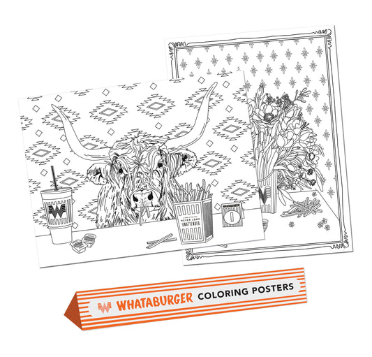 Whataburger Coloring Posters - Fun Food-Themed Jumbo Coloring for Kids and Adults (Whataburger Activity Series) (Book:6)