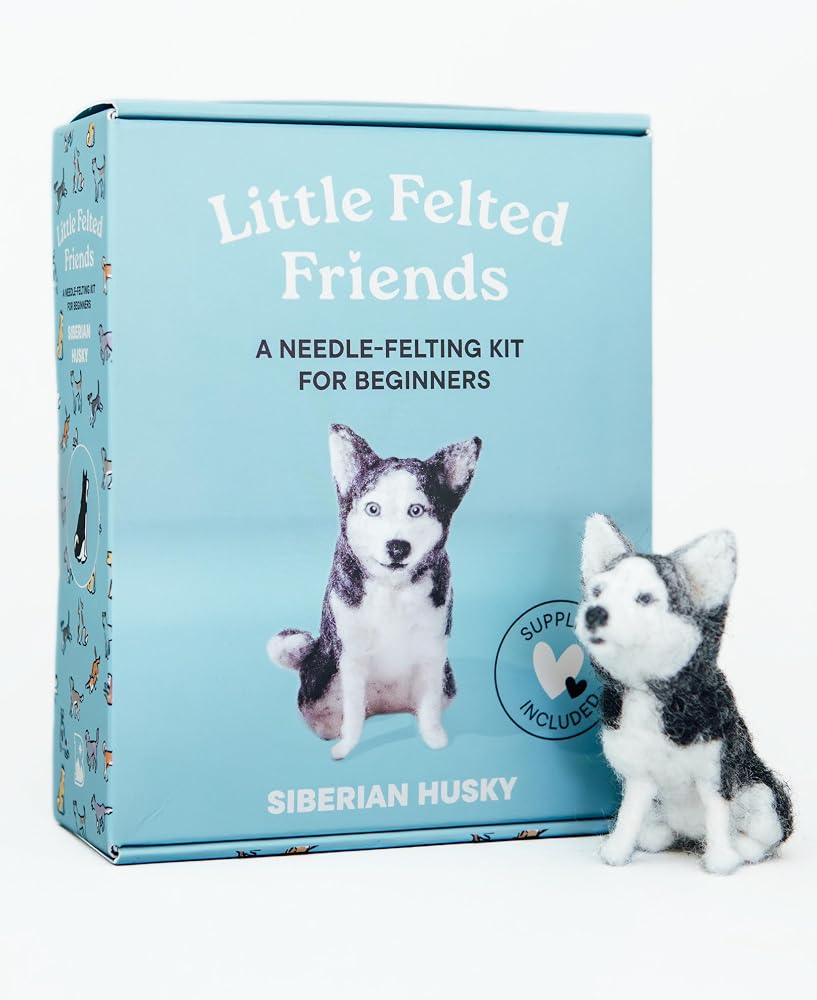 Little Felted Friends: Siberian Husky: Dog Needle-Felting Beginner Kits with Needles, Wool, Supplies, and Instructions (Little Felted Friends: Needle-Felting Kits for Beginners) cover image