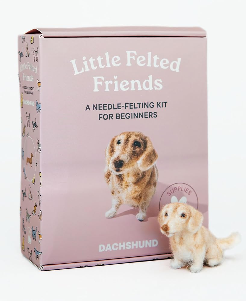 Little Felted Friends: Dachshund: Dog Needle-Felting Beginner Kits with Needles, Wool, Supplies, and Instructions (Little Felted Friends: Needle-Felting Kits for Beginners) cover image