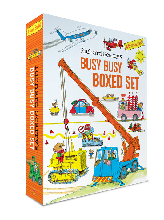 Richard Scarry's Busy Busy Boxed Set - Busy Busy Airport; Busy Busy Cars and Trucks; Busy Busy Construction Site; Busy Busy Farm (Richard Scarry's BUSY BUSY Board Books)
