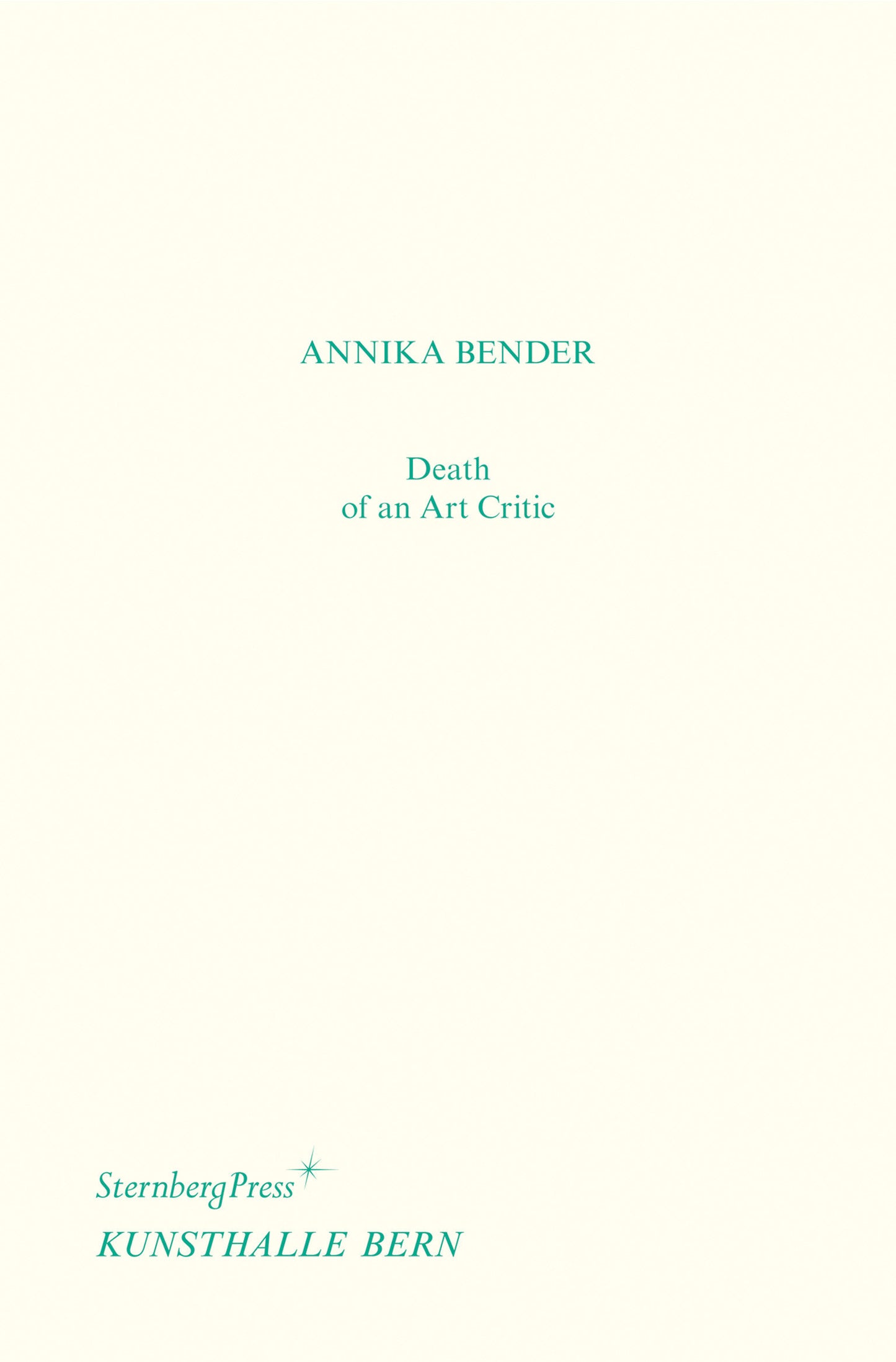 Death of an Art Critic / Tod einer Kritikerin