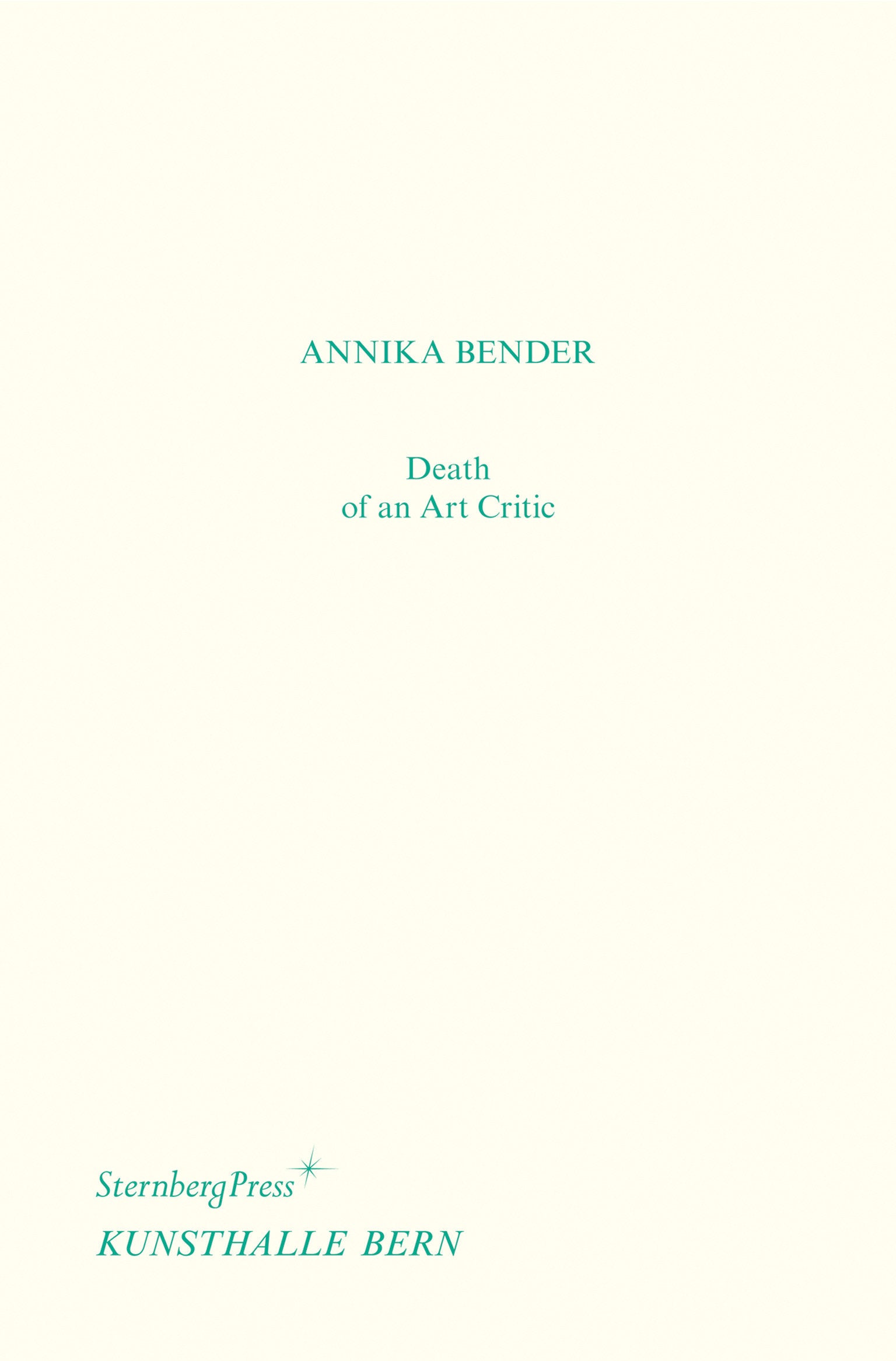 Death of an Art Critic / Tod einer Kritikerin
