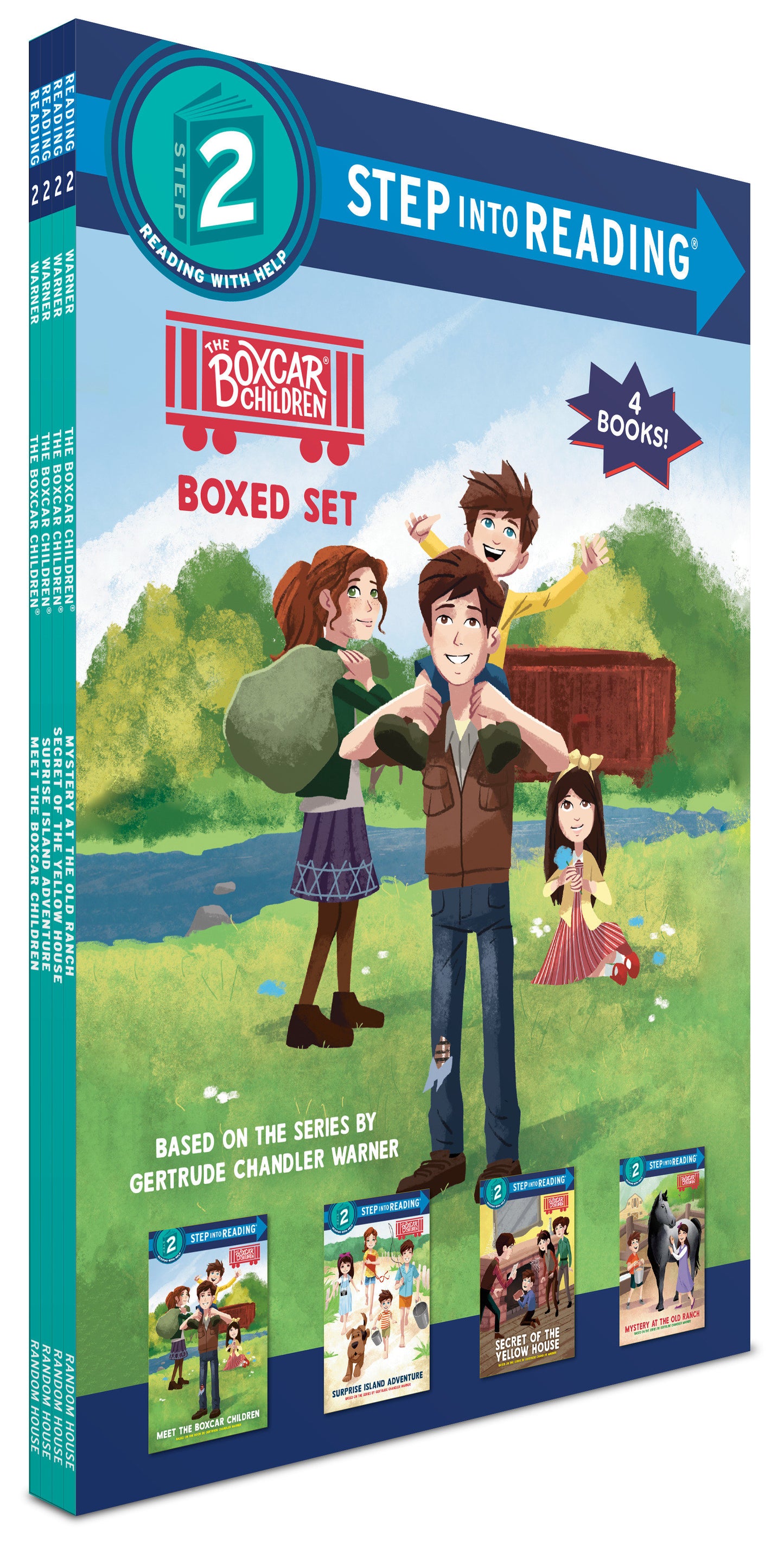 Boxcar Children Step into Reading Boxed Set #1 - Meet the Boxcar Children; Surprise Island Adventure; Secret of the Yellow House;and Mystery at the Old Ranch (Step into Reading)