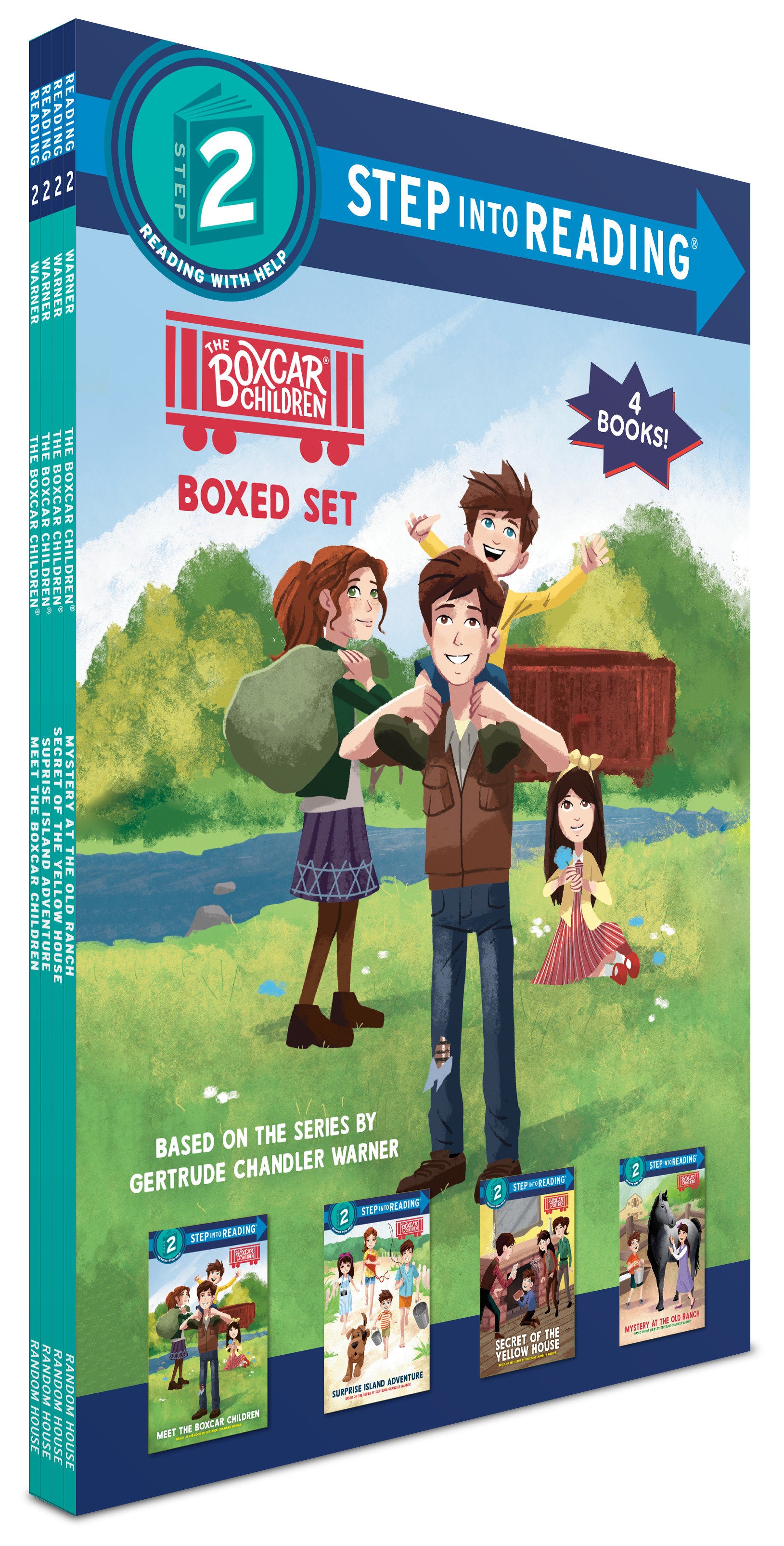 Boxcar Children Step into Reading Boxed Set #1 - Meet the Boxcar Children; Surprise Island Adventure; Secret of the Yellow House;and Mystery at the Old Ranch (Step into Reading)
