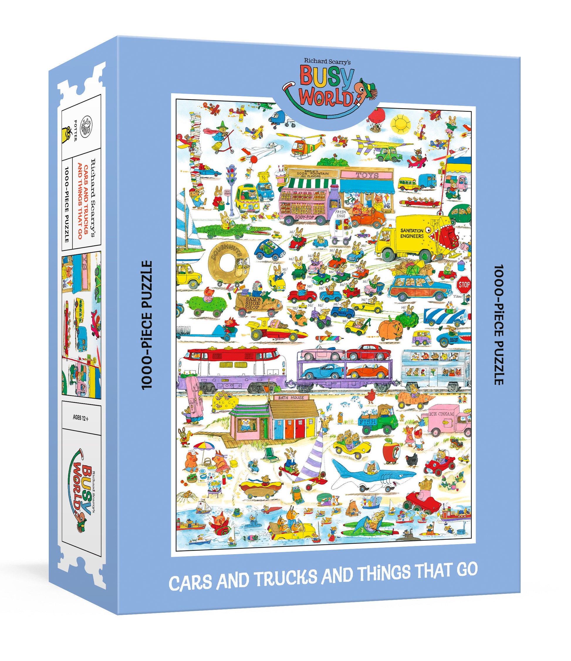 Richard Scarry's Cars and Trucks and Things That Go: 1000-Piece Puzzle - A Nostalgic Jigsaw Puzzle Inspired by the Timeless Classic:  Jigsaw Puzzles for Adults