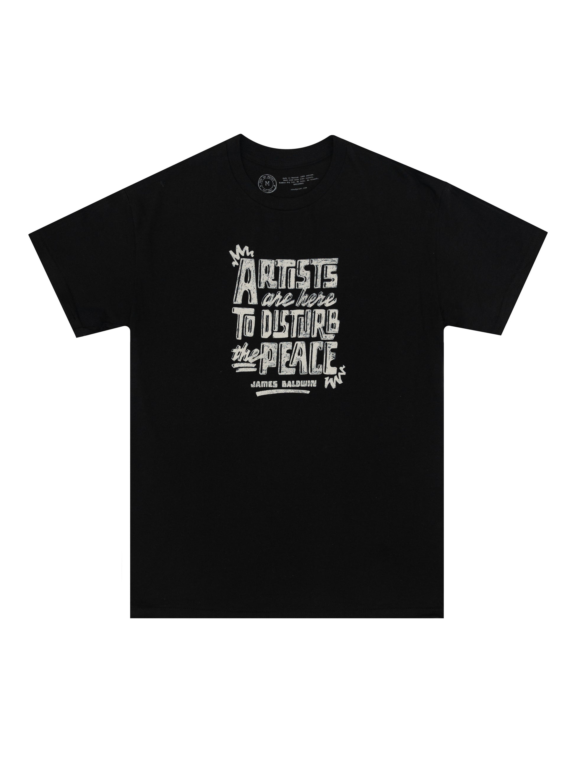 James Baldwin: Artists Are Here to Disturb the Peace Unisex T-Shirt XXXX-Large