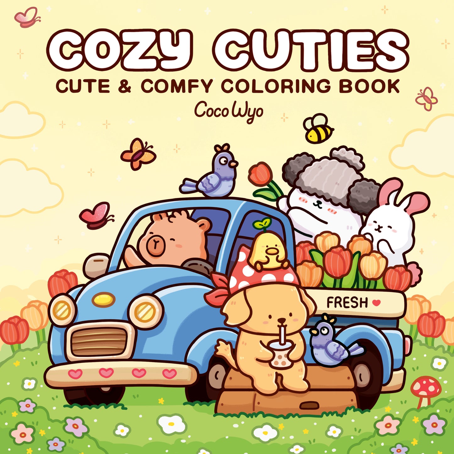 Cozy Cuties - Coloring Book for Adults and Kids (Cozy Spaces Coloring)
