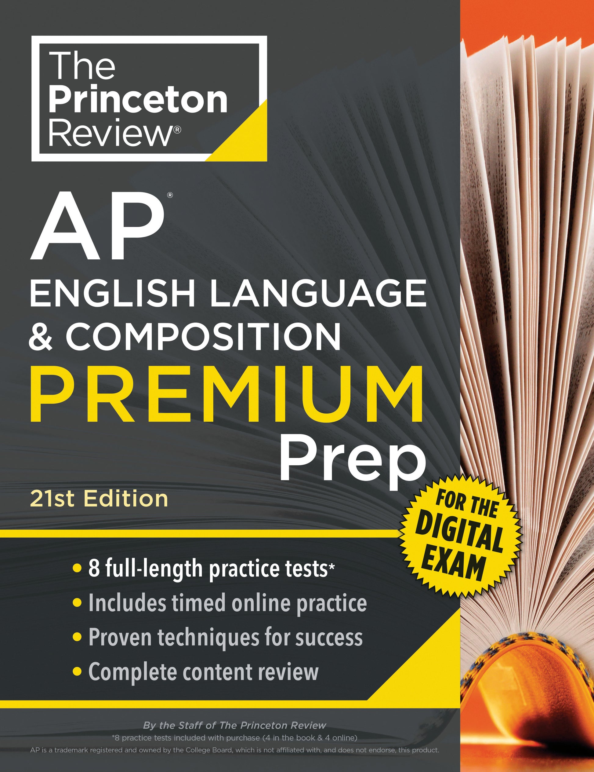 Princeton Review AP English Language & Composition Premium Prep, 21st Edition - 8 Practice Tests + Digital Practice Online + Content Review (College Test Preparation)