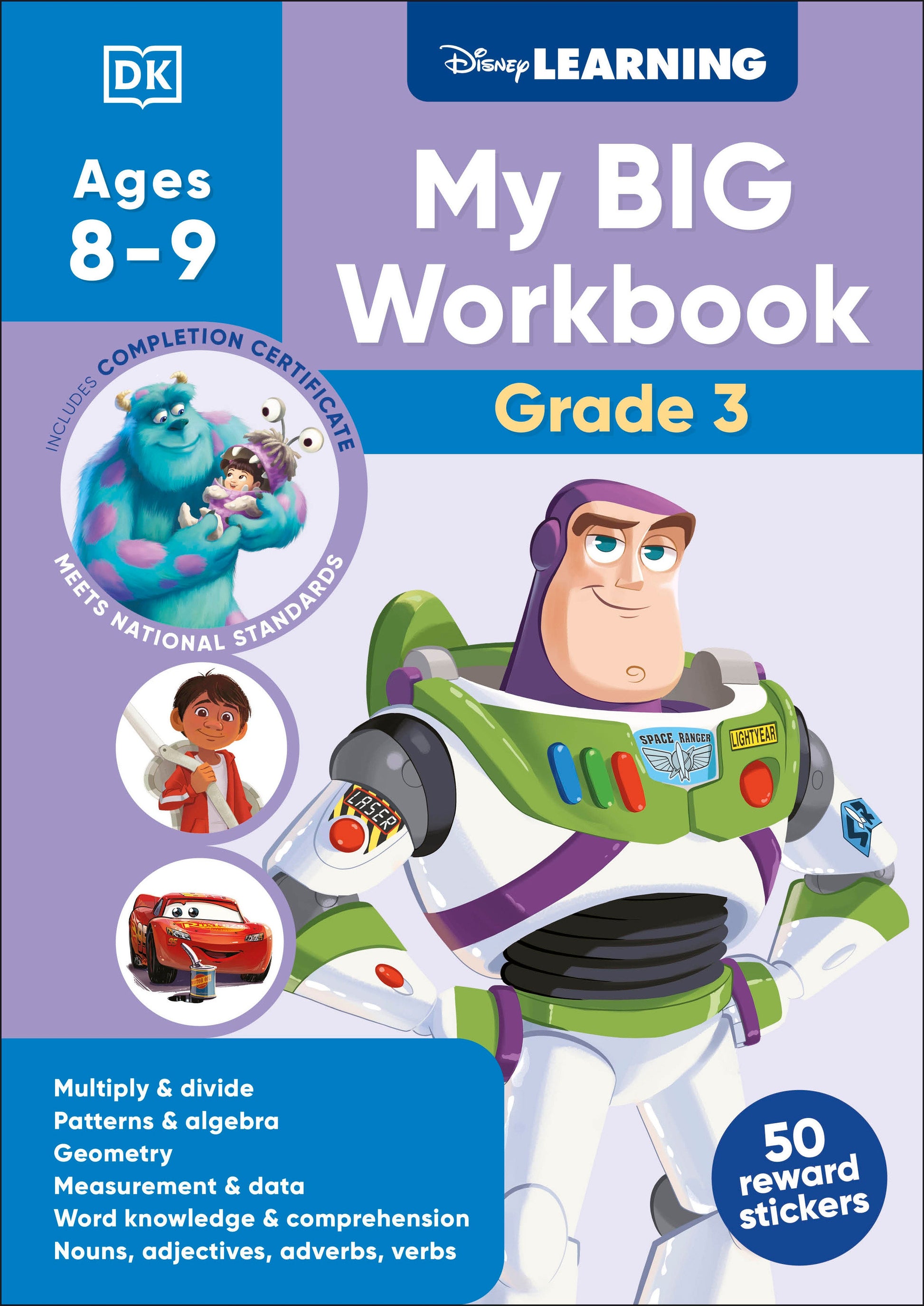 Disney Learning Big Workbook Grade 3 - Math & English Workbook for Kids Aged 8-9, Curriculum-Based (Disney Learning)