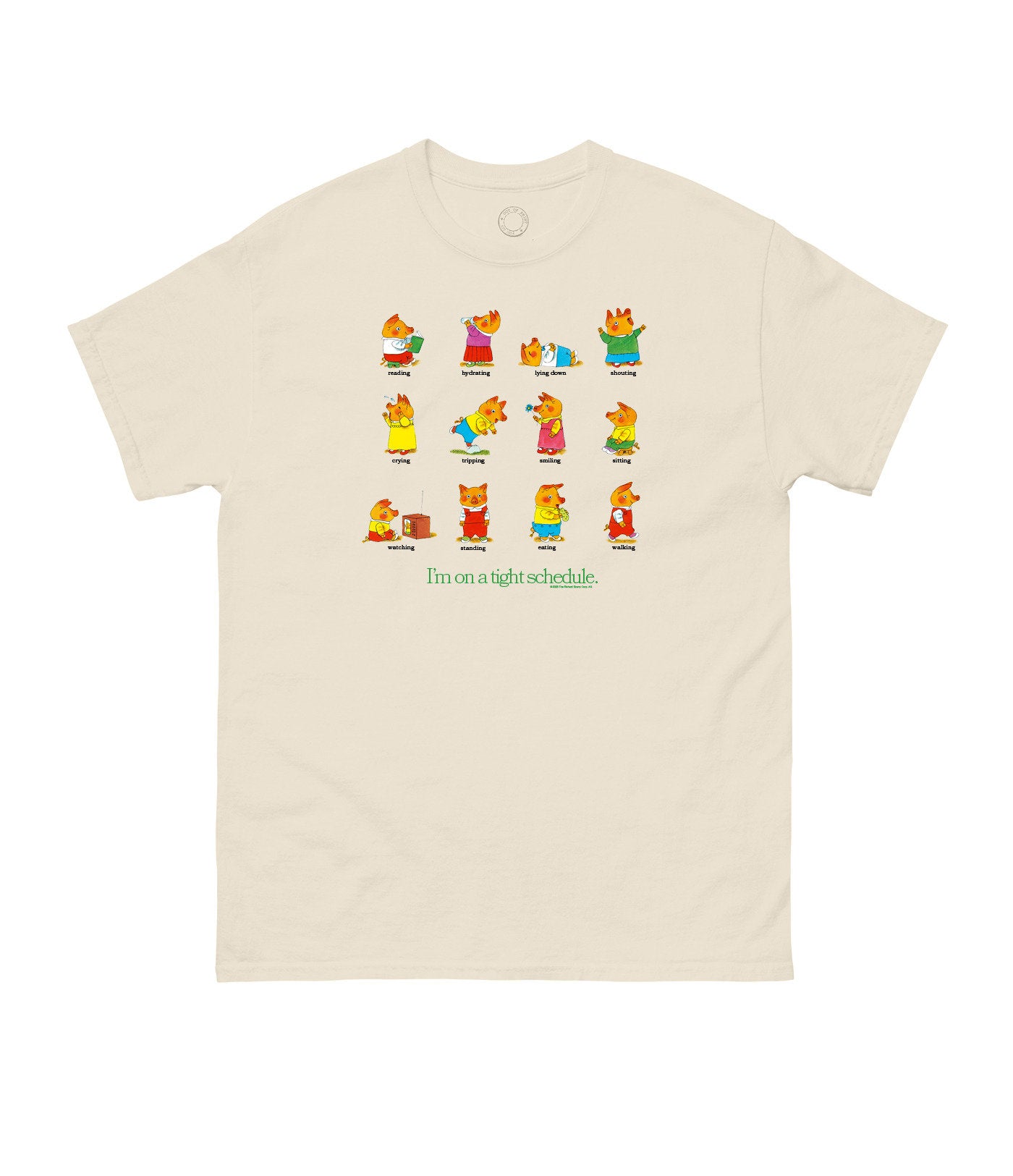 Richard Scarry: Tight Schedule Unisex T-Shirt Large