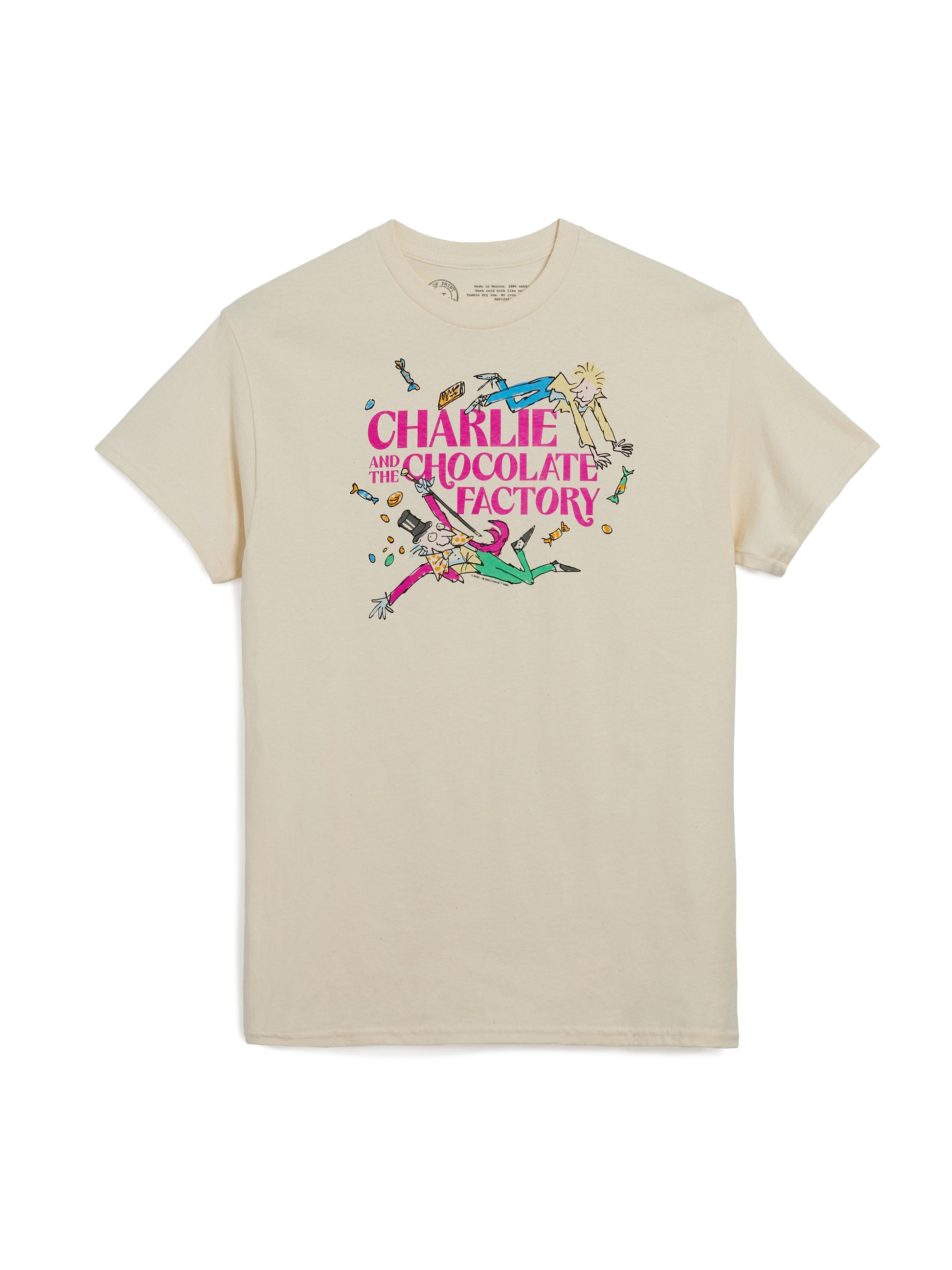Roald Dahl's Charlie and the Chocolate Factory (Natural) Unisex T-Shirt XXX-Large