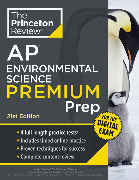 Princeton Review AP Environmental Science Premium Prep, 21st Edition - 5 Practice Tests + Digital Practice Online + Content Review (College Test Preparation)