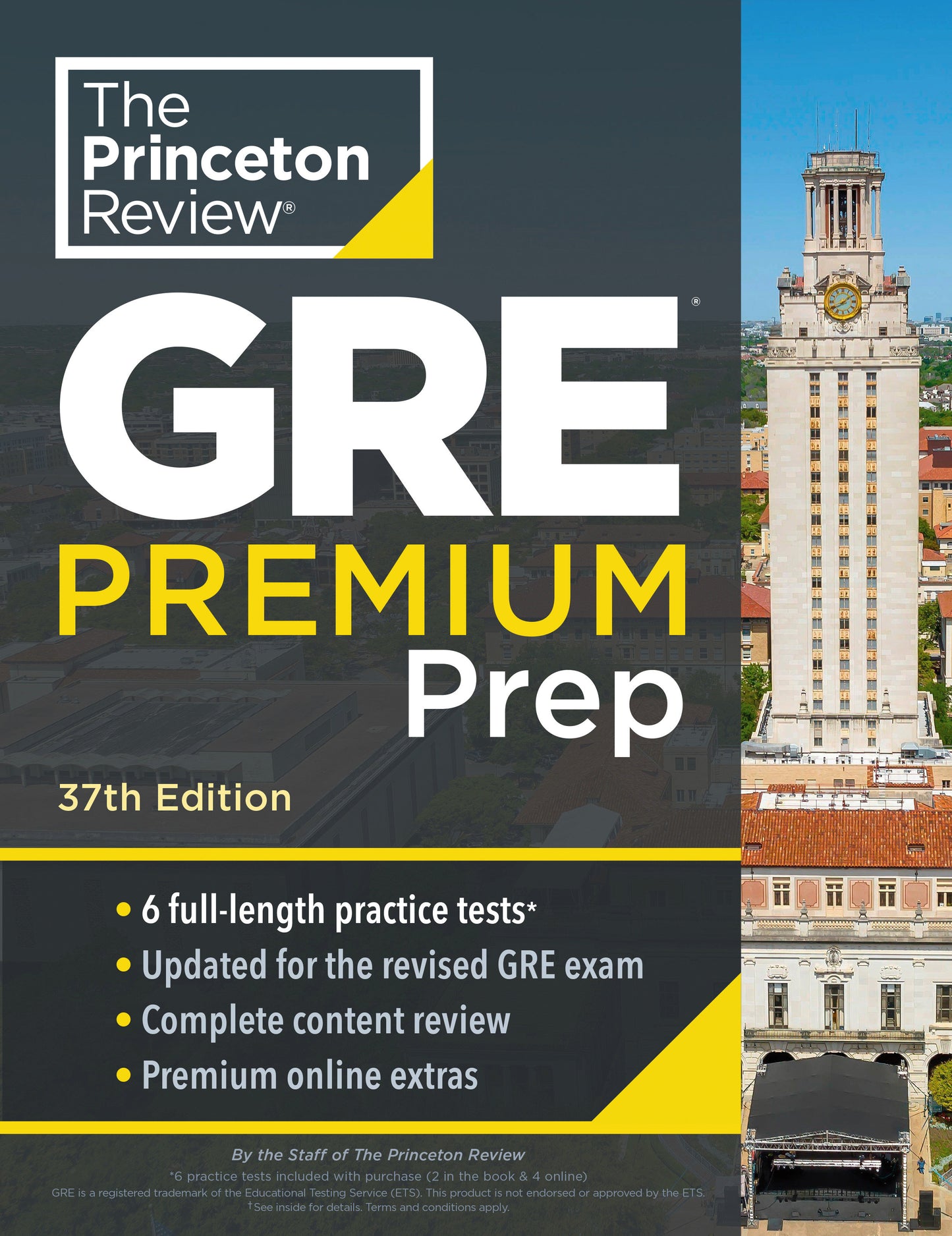 Princeton Review GRE Premium Prep, 37th Edition - 6 Practice Tests + Review & Techniques + Online Tools (Graduate School Test Preparation)