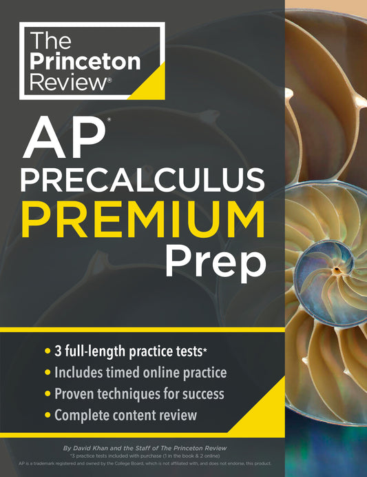 Princeton Review AP Precalculus Premium Prep - 3 Practice Tests + Digital Practice Online + Content Review (College Test Preparation)