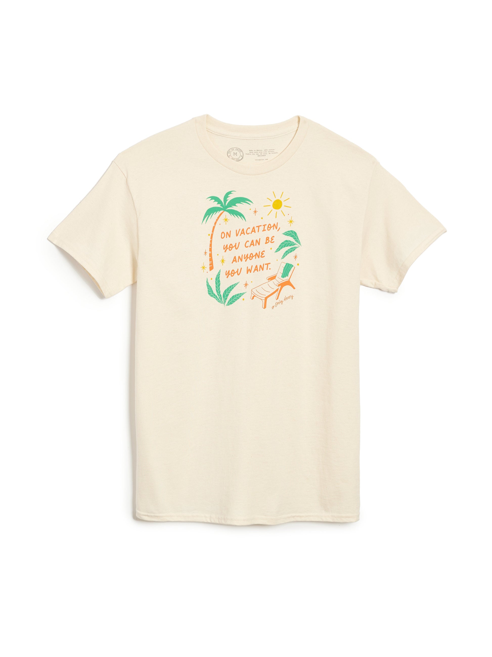 Emily Henry: On Vacation You Can Be Anyone Unisex T-Shirt Small