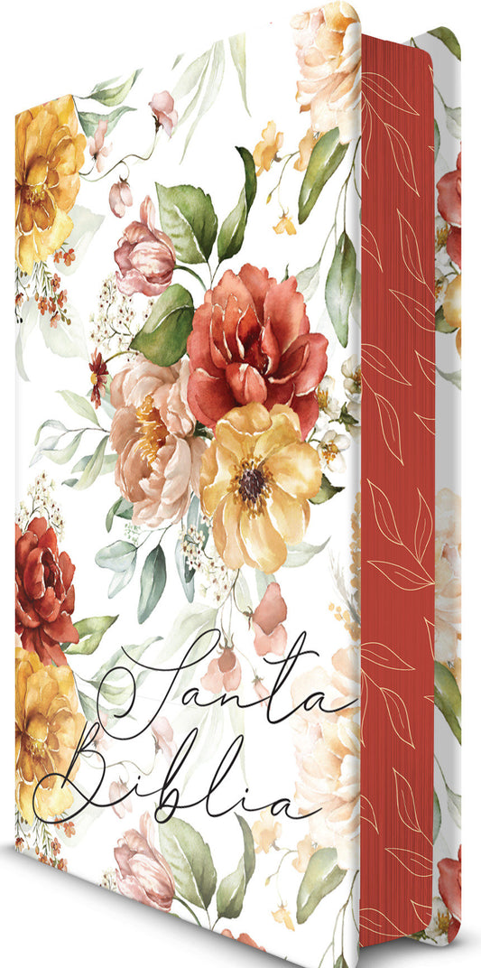Biblia RVR 1960 letra grande tama�o manual, HC, flores rosadas y cantos pintados /  Spanish Bible RVR 1960 Handy Size Large Print with flowers and sprayed edge