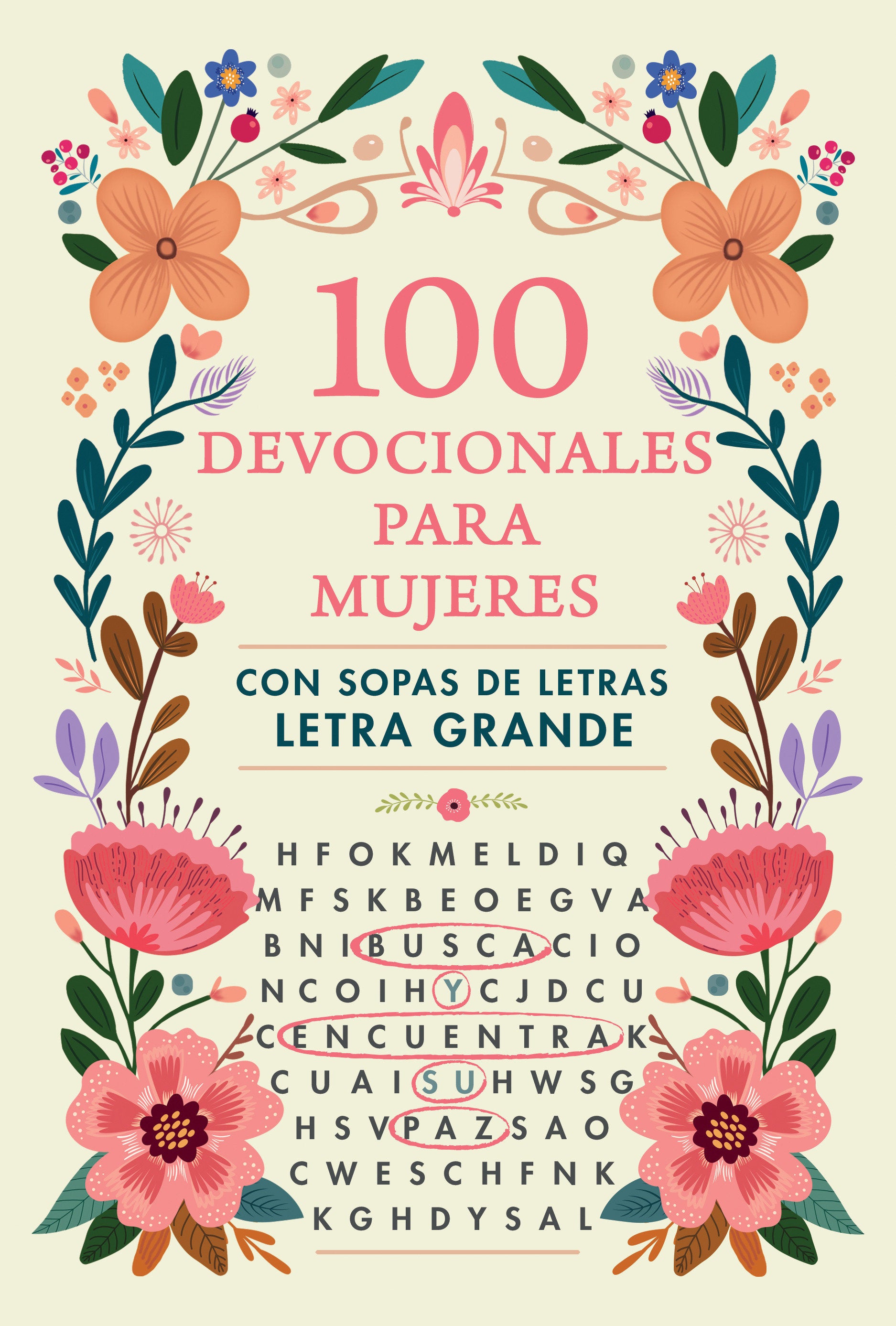 100 devocionales para mujeres. Con sopa de letras (letra grande) / One Hundred Devotionals for Women with Word Search