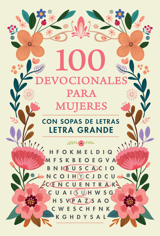 100 devocionales para mujeres. Con sopa de letras (letra grande) / One Hundred Devotionals for Women with Word Search