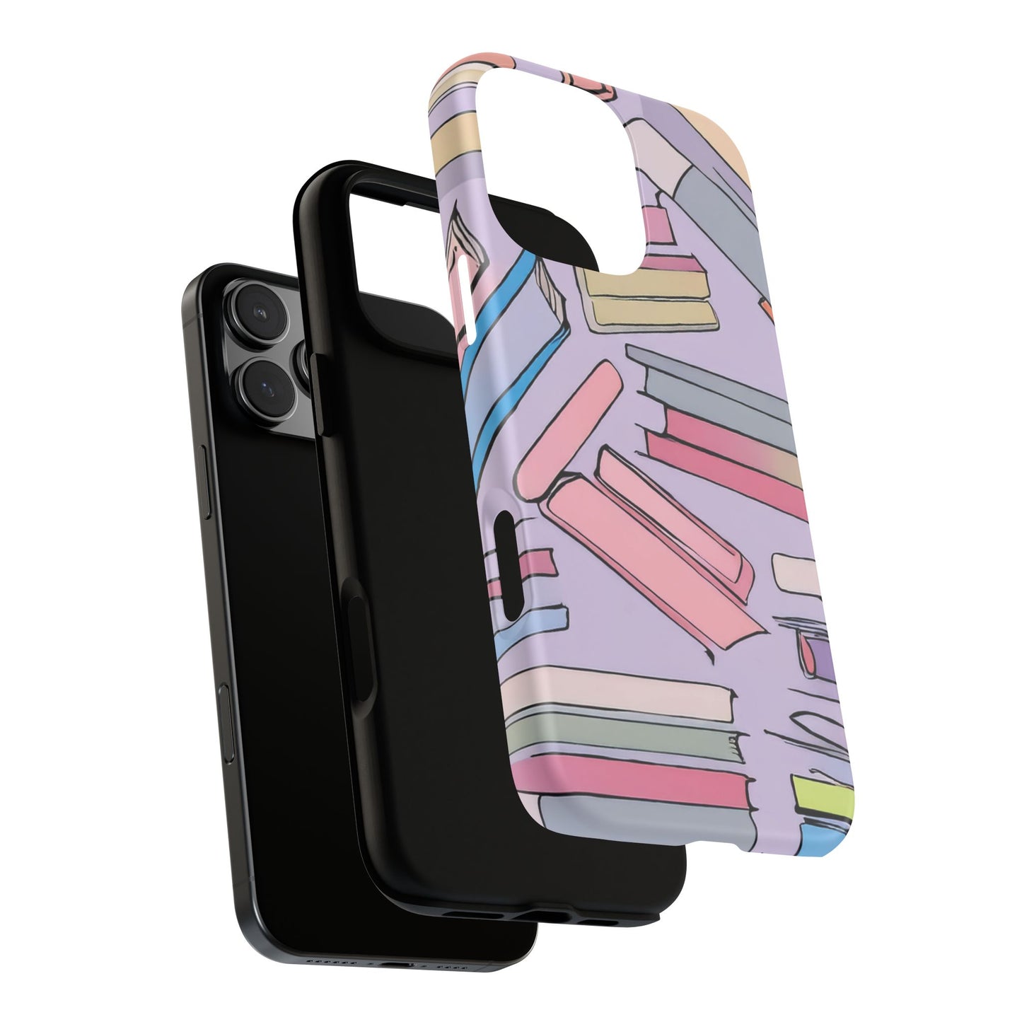 Books Pattern Tough Cases for Most Phone Types