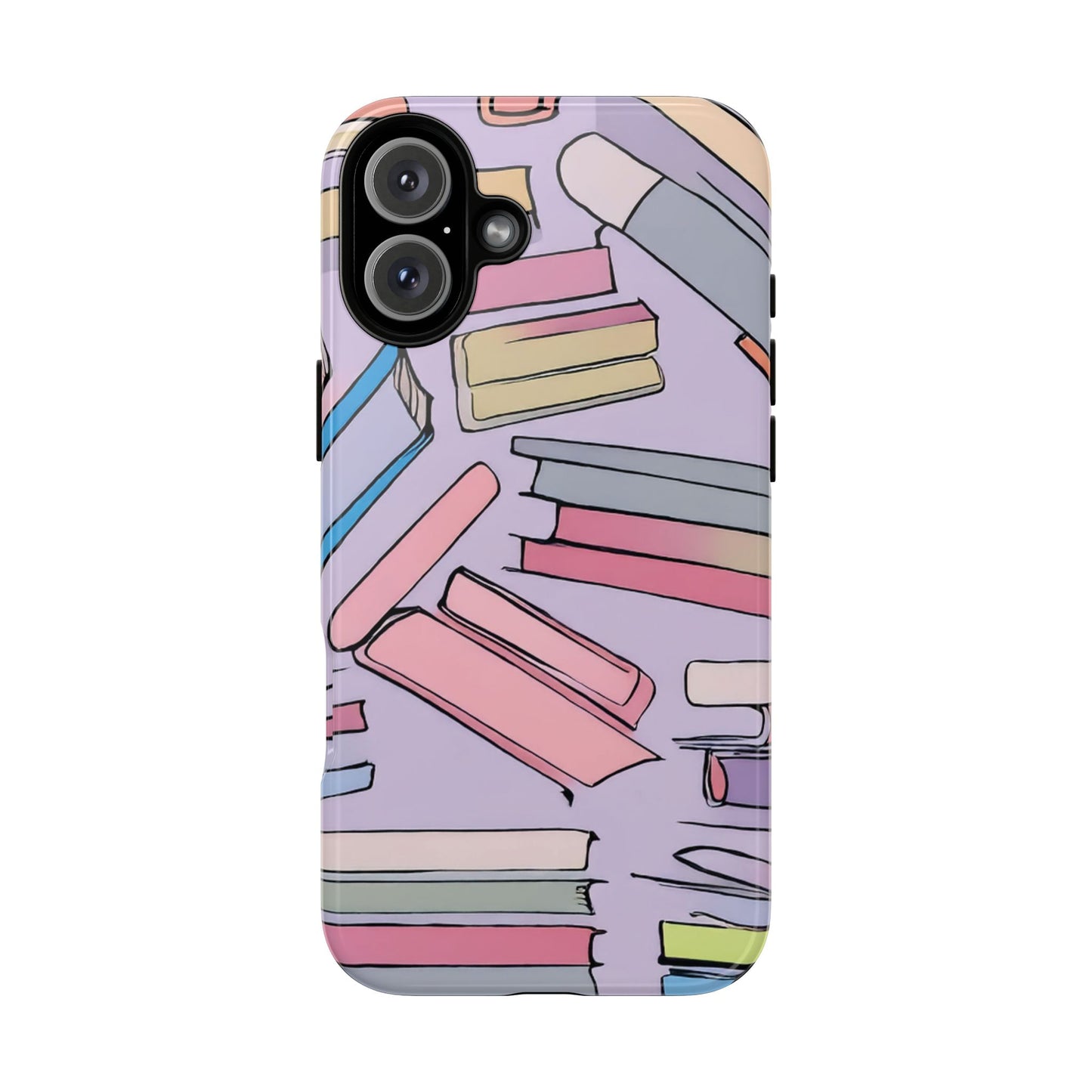 Books Pattern Tough Cases for Most Phone Types