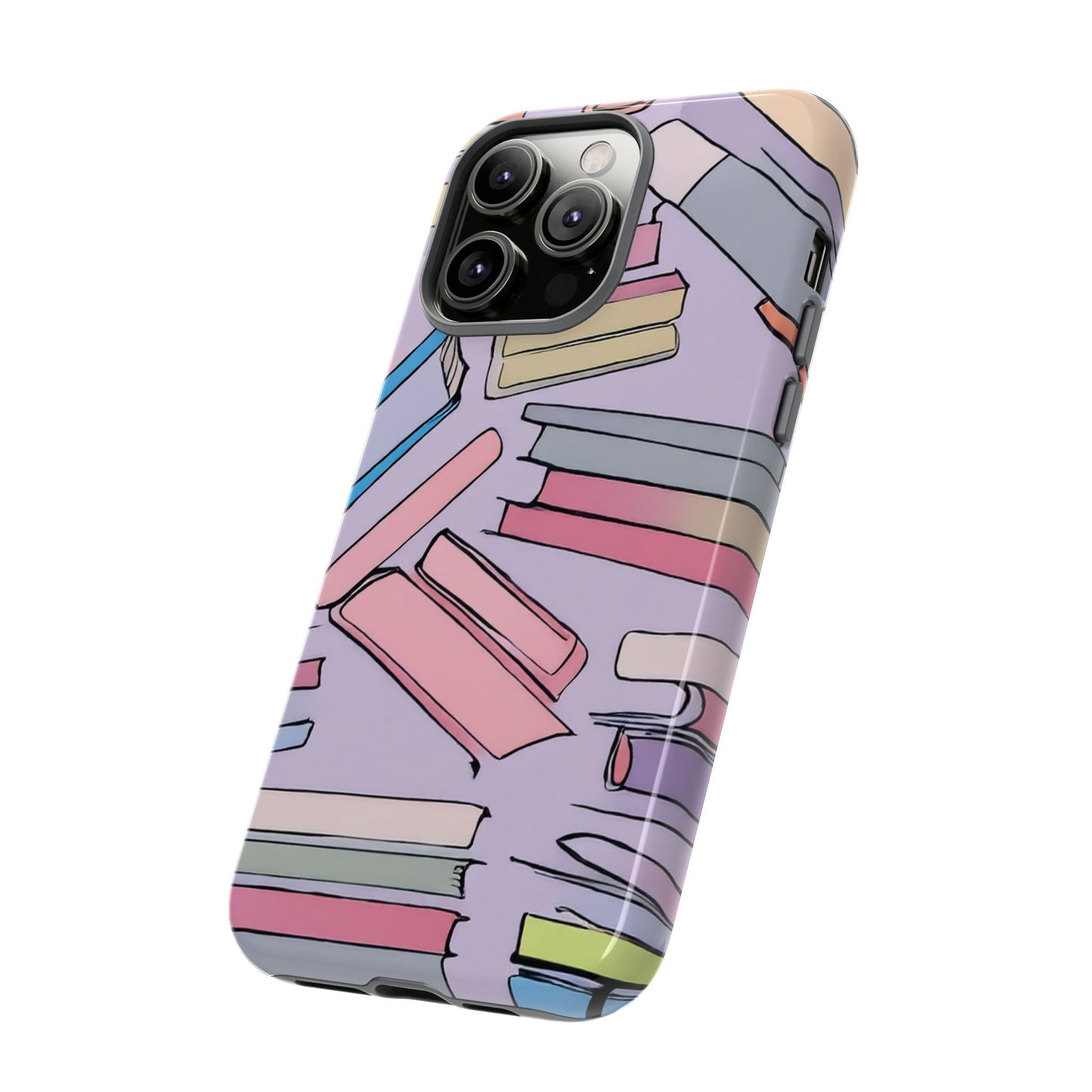 Books Pattern Tough Cases for Most Phone Types