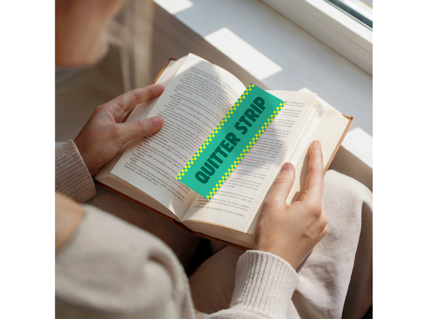 Quitter Strip Bookmark with Checkerboard Design | Funny Bookmark | Reader Gift | Books | Book Mark
