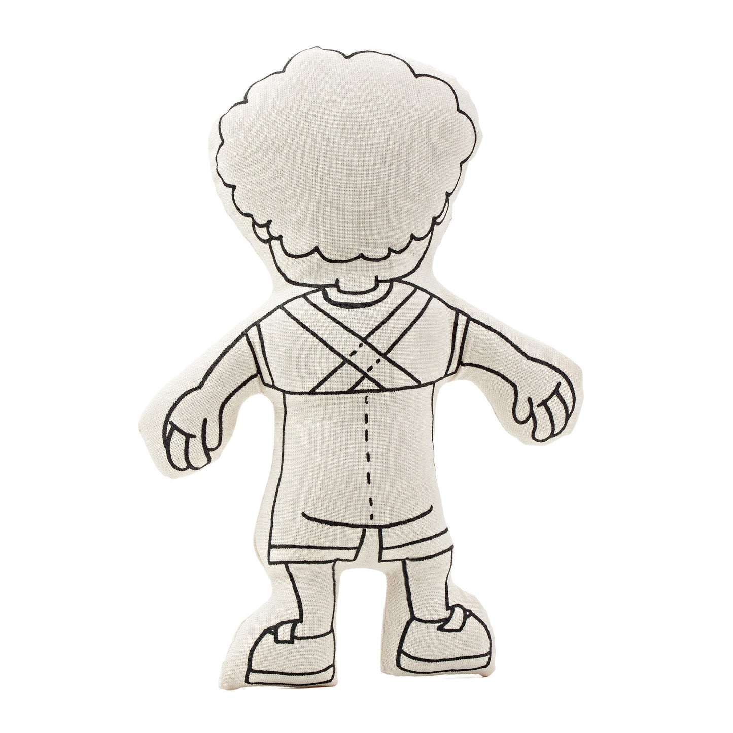 Kiboo Kids: Girl with Flower Headband - Colorable and Washable Doll for Creative Play