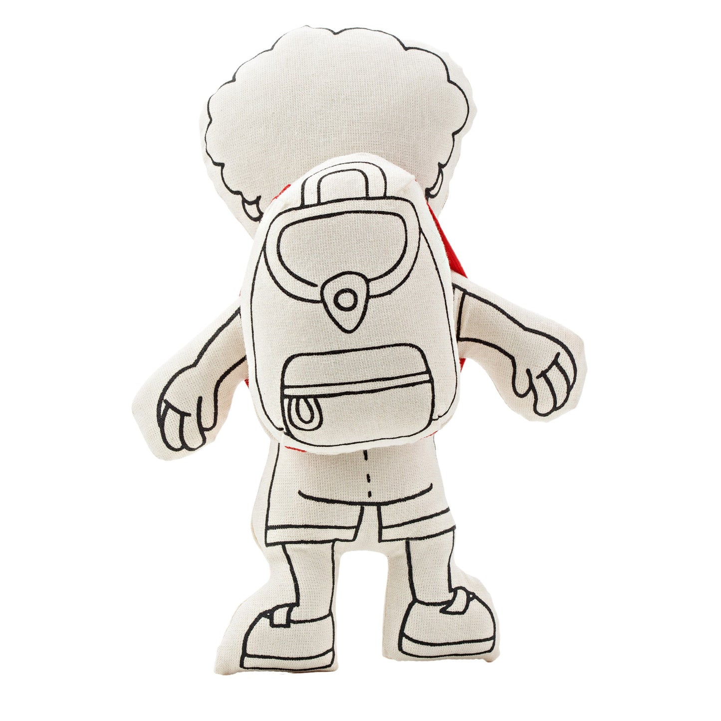 Kiboo Kids: Girl with Flower Headband - Colorable and Washable Doll for Creative Play