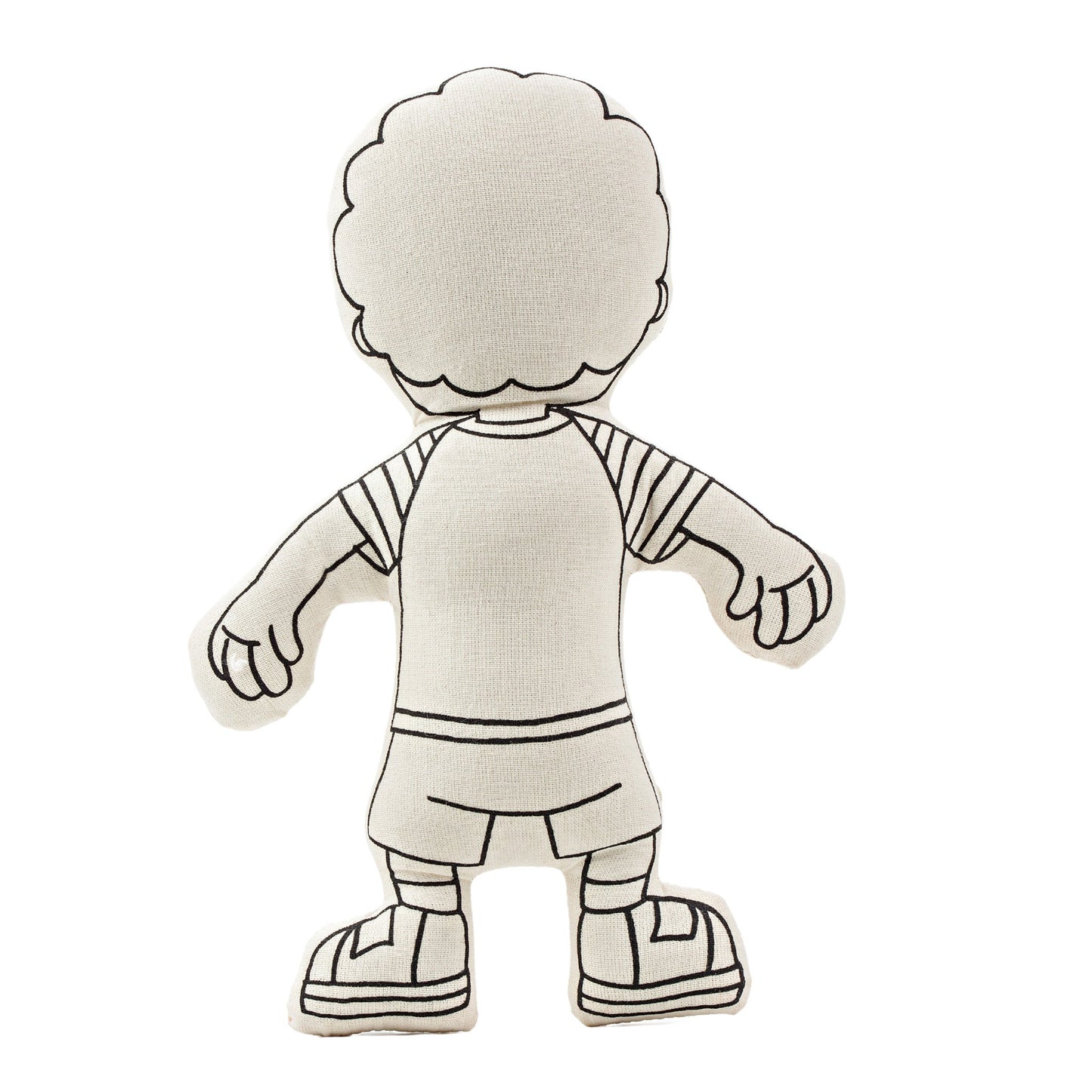Kiboo Kids: Boy with Striped T-Shirt - Colorable and Washable Doll for Creative Play