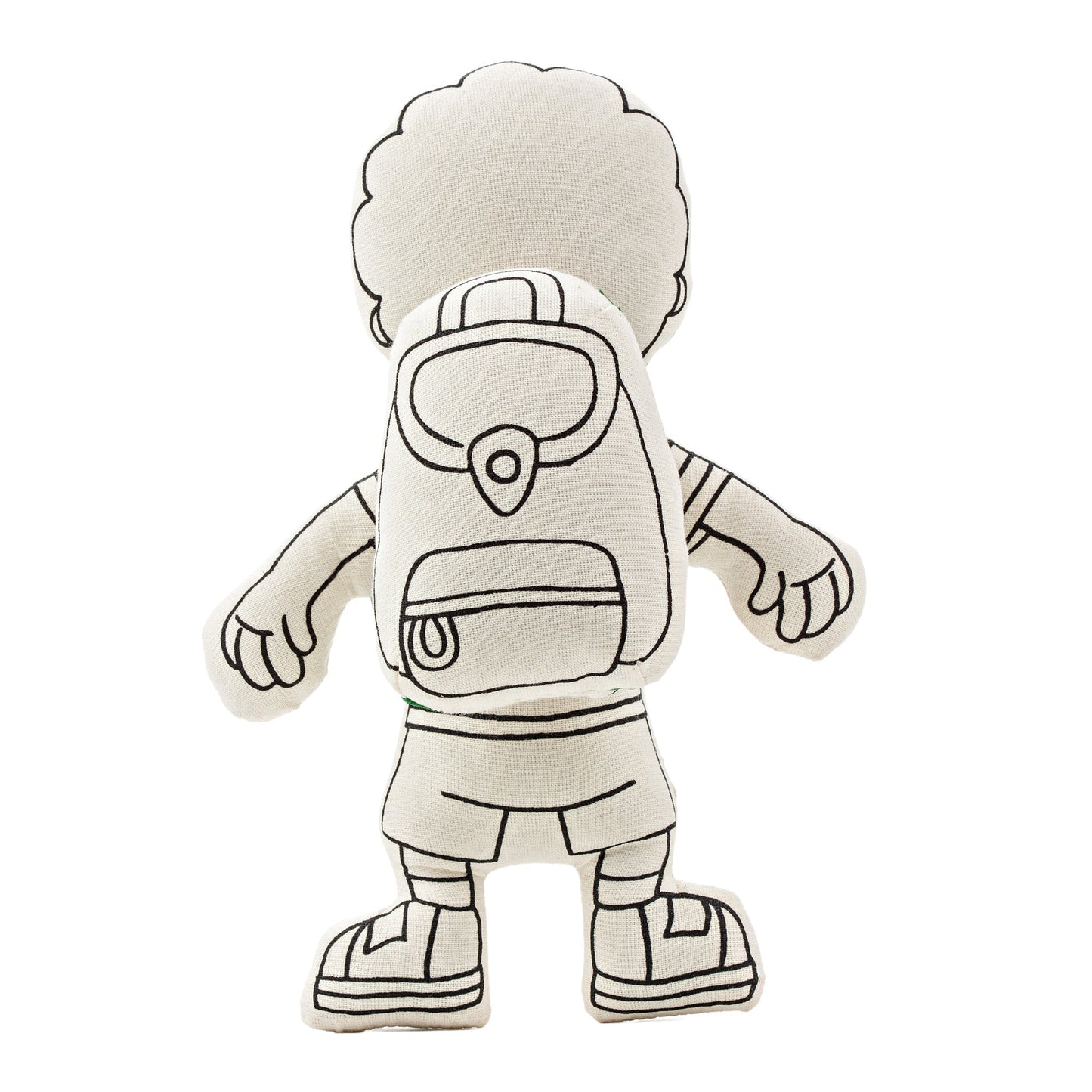 Kiboo Kids: Boy with Striped T-Shirt - Colorable and Washable Doll for Creative Play