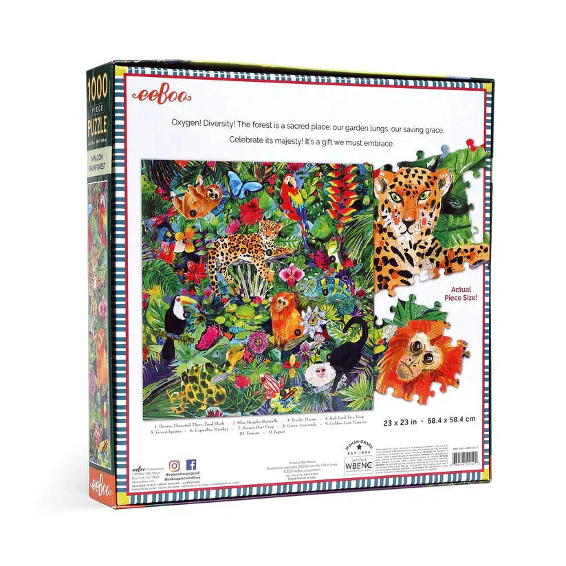 Amazon Rainforest 1000 Piece Jigsaw Puzzle eeBoo