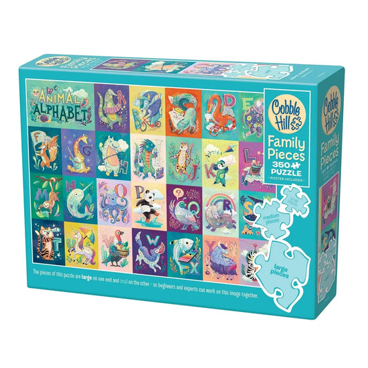 Animal Alphabet 350 Piece Family Jigsaw Puzzle Cobble Hill