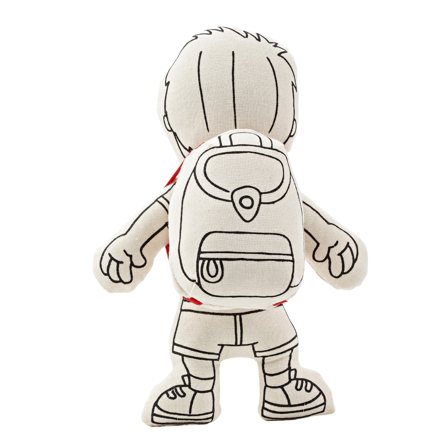 Kiboo Kids: Boy with Pocket Shorts - Colorable and Washable Doll for Creative Play