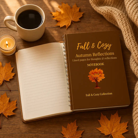 Autumn Leaves Notebook – Cozy Fall Notebook with Seasonal Tree Design