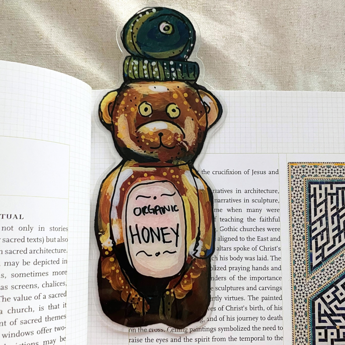 Honey Die Cut Acrylic Bookmark ( Large )