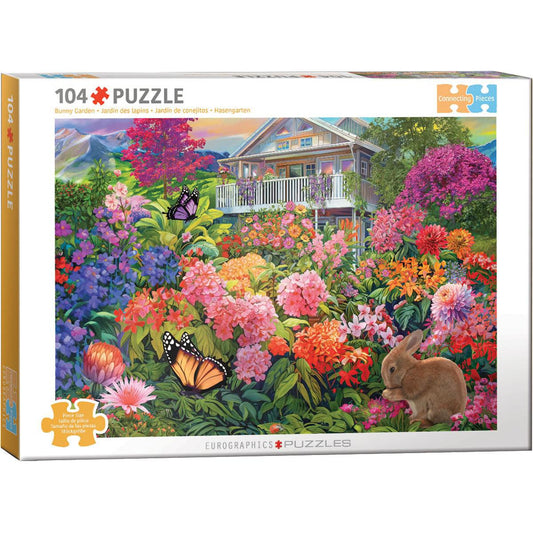 Bunny Garden 104 Connecting Pieces Jigsaw Puzzle Eurographics