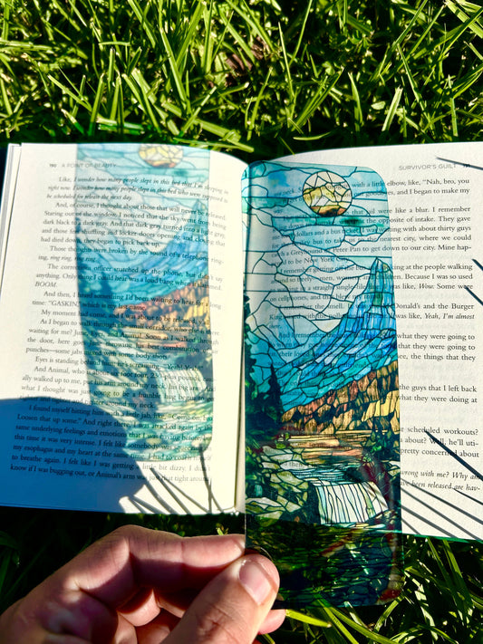 Glacier National Park Bookmark – Handmade Nature Souvenir, Montana Travel Bookmark, Scenic Landscape Page Marker, Adventure Gift