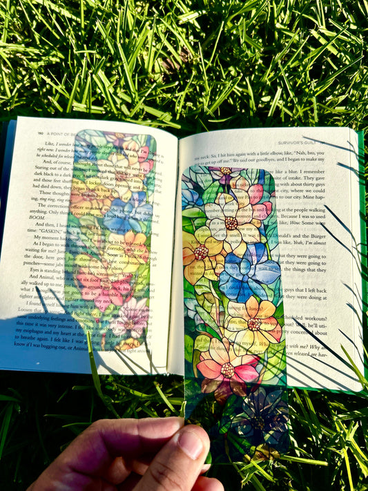 Flower Power Bookmark – Handmade Floral Bookmark, Retro Aesthetic, Cute Gift for Book Lovers, Groovy Hippie Book Marker, Vintage Style