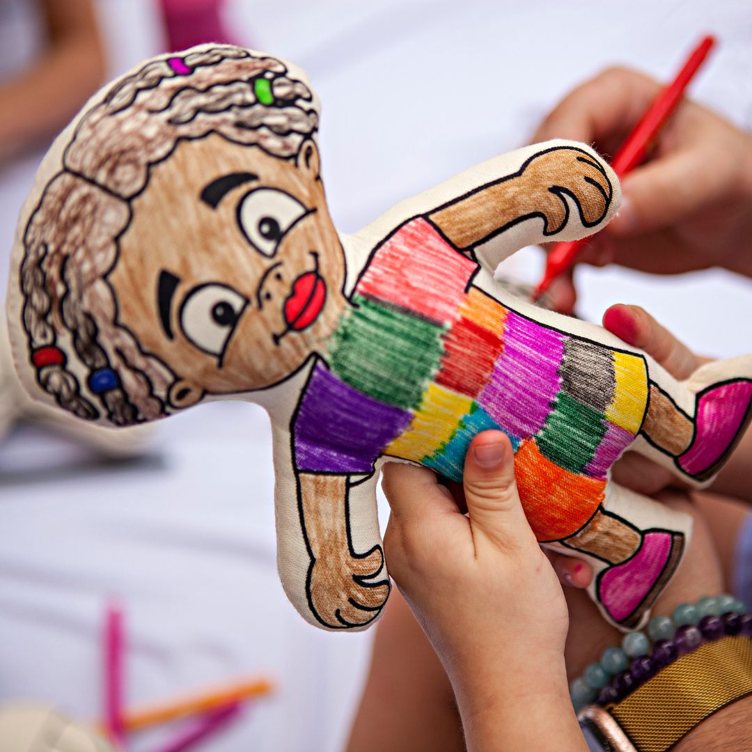 Kiboo Kids: Doll for coloring - Gender Neutral - Kid with Locks