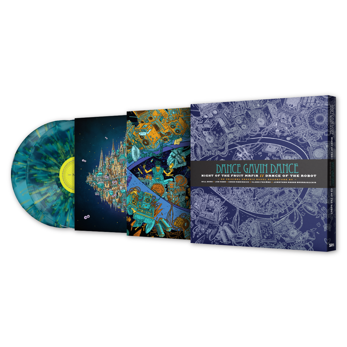 Dance Gavin Dance: La noche de la mafia de la fruta // El baile del robot - Novela gráfica (Edición de vinilo de lujo)