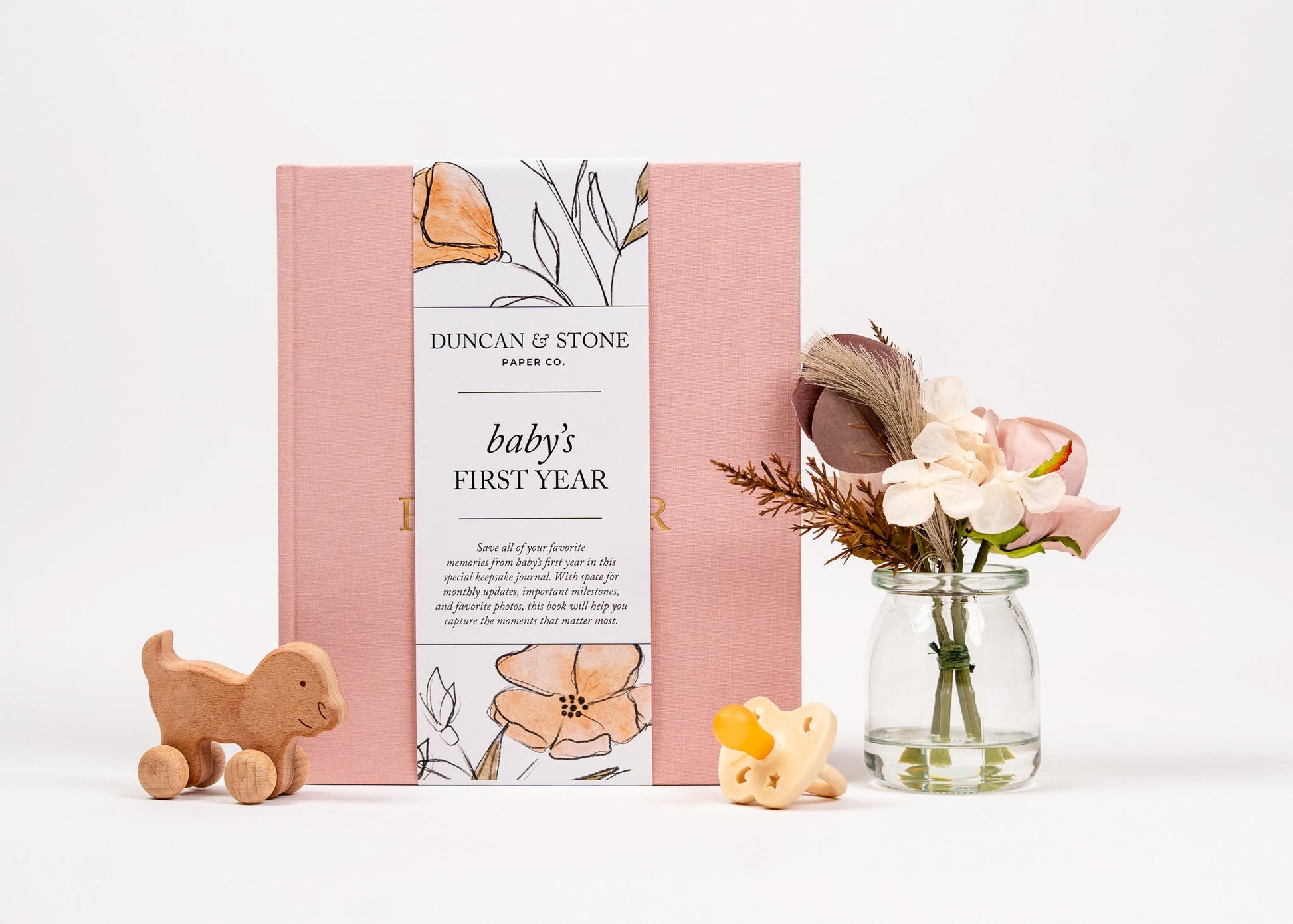Baby’s First Year Memory Book Dusty Rose Baby Gift Sets