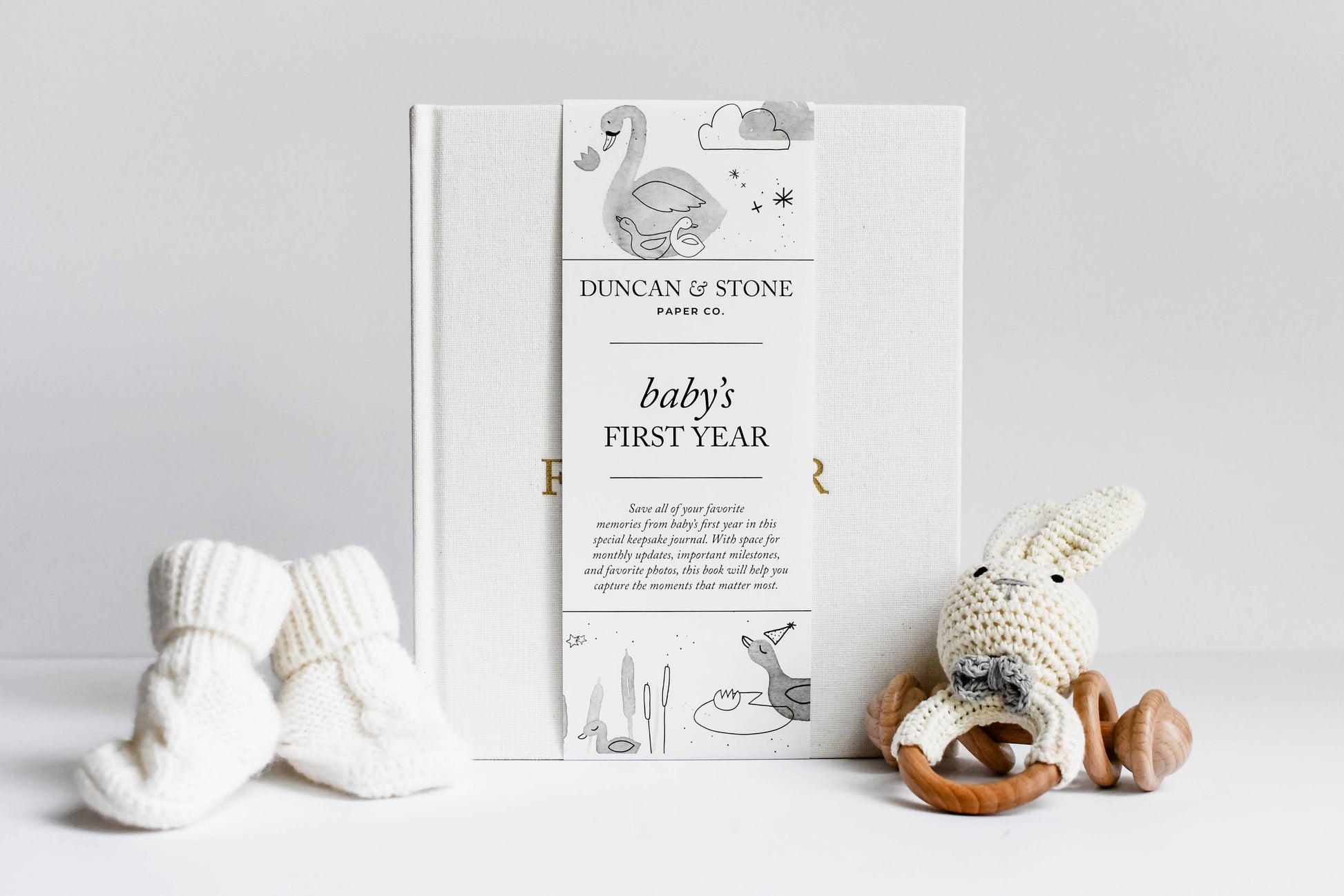 Baby’s First Year Memory Book Cream Baby Gift Sets
