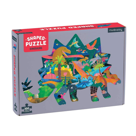 Dinosaurs 300 Piece Shaped Jigsaw Puzzle Mudpuppy