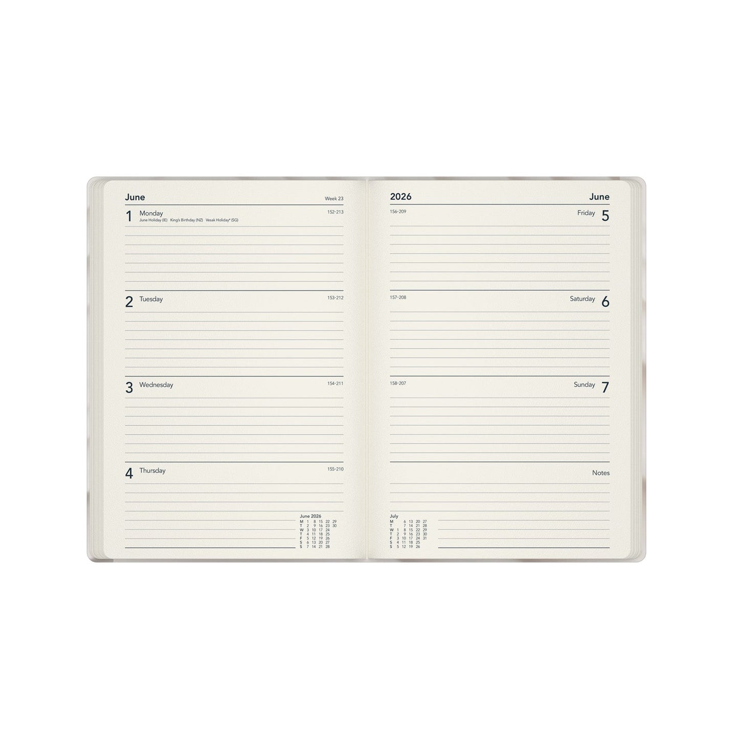 Dimensional Surfaces - A5  Week-To-View - Diary - 2026 Calendar Year Planner