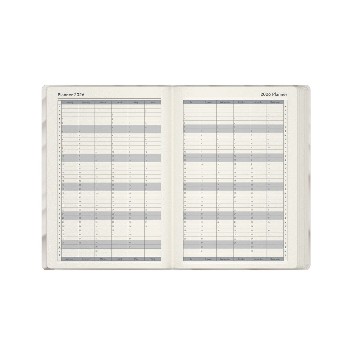 Dimensional Surfaces - A5  Week-To-View - Diary - 2026 Calendar Year Planner